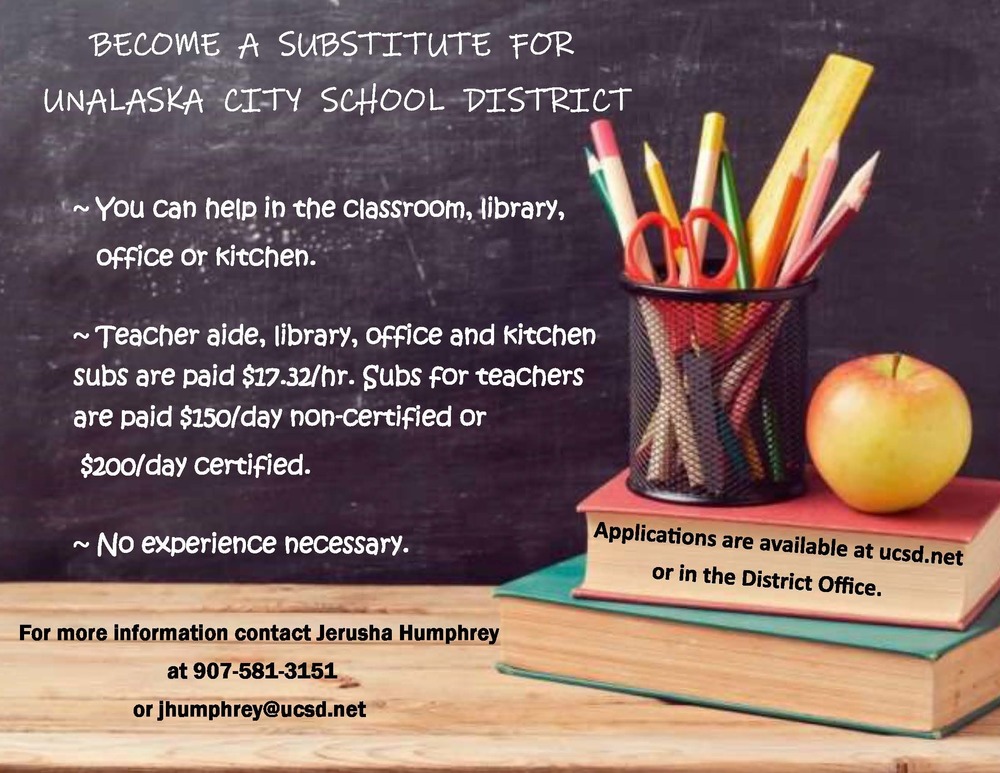 image of flyer for substitutes wanted